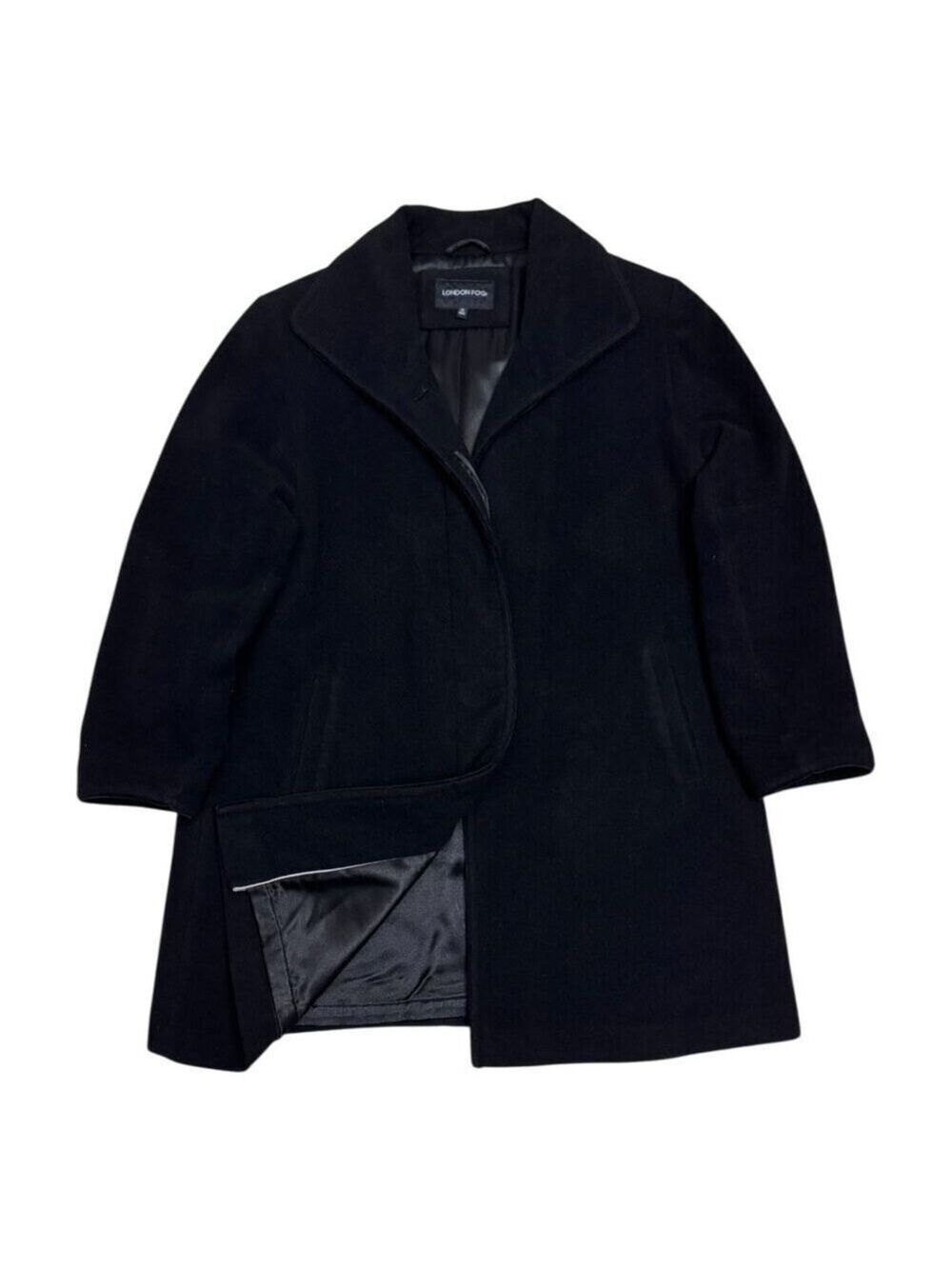 LONDON FOG Wool & Cashmere Business Casual Winter Long Trench Pea Coat Womens 10